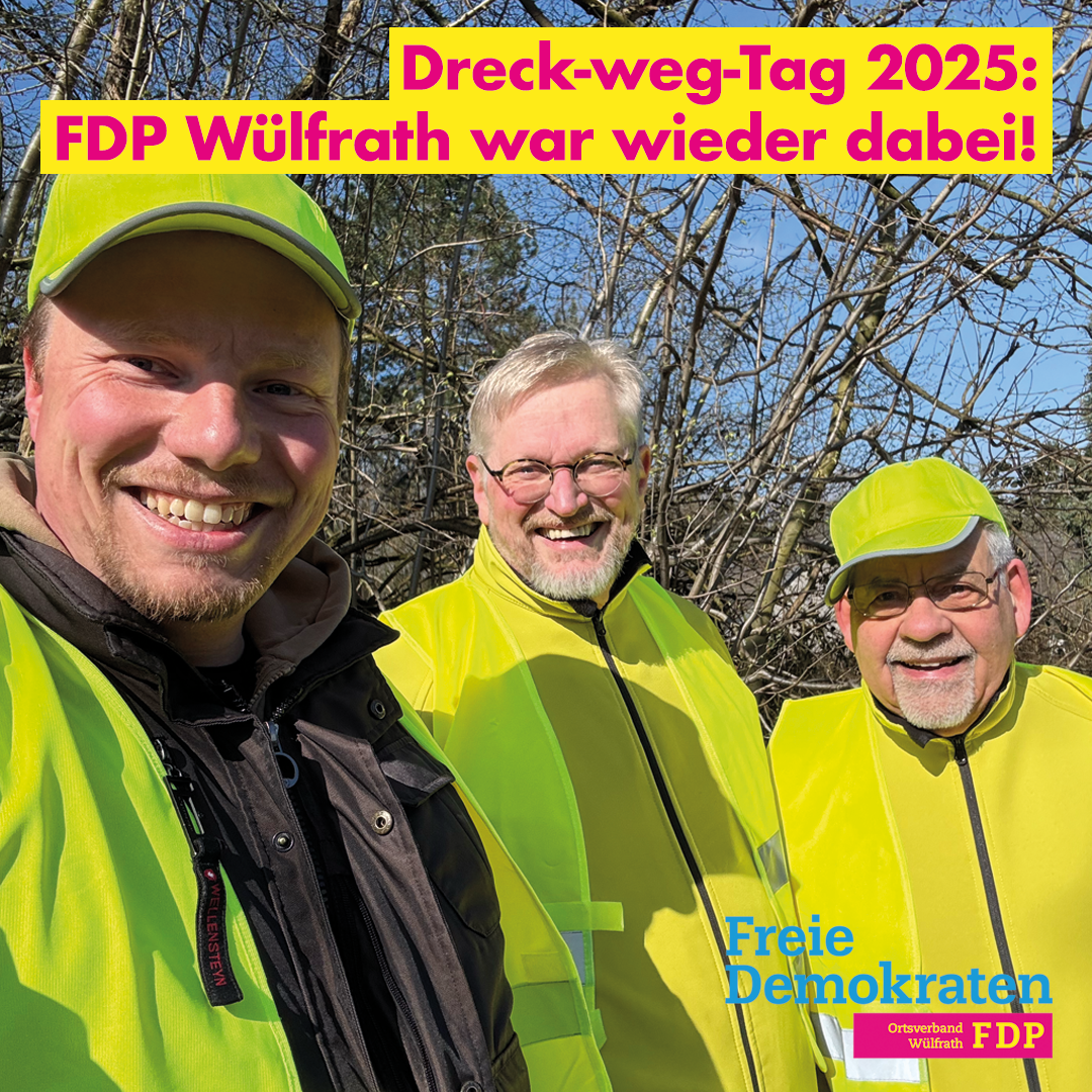 FDP-Mitglieder sammeln Müll beim Dreck-weg-Tag 2025